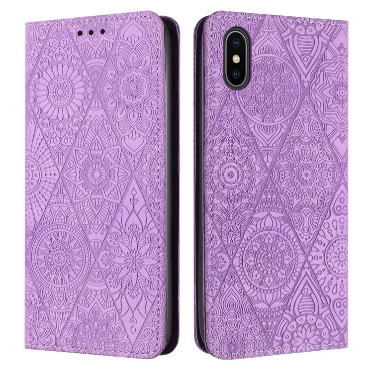 Ethnic Embossed Adsorption Leather Phone Case, For iPhone 14, For iPhone 14 Plus, For iPhone 14 Pro, For iPhone 14 Pro Max, For iPhone 13, For iPhone 13 Pro, For iPhone 13 Pro Max, For iPhone 12 / 12 Pro, For iPhone 12 Pro Max, For iPhone 11�����������...