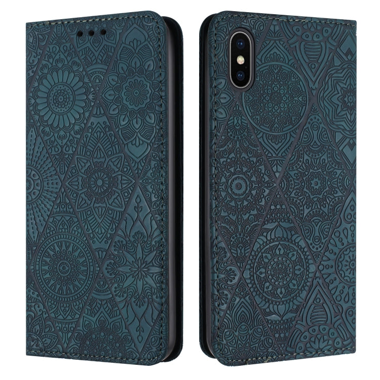 Ethnic Embossed Adsorption Leather Phone Case, For iPhone 14, For iPhone 14 Plus, For iPhone 14 Pro, For iPhone 14 Pro Max, For iPhone 13, For iPhone 13 Pro, For iPhone 13 Pro Max, For iPhone 12 / 12 Pro, For iPhone 12 Pro Max, For iPhone 11�����������...