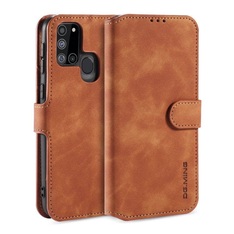 DG.MING Retro Oil Side Horizontal Flip Case with Holder & Card Slots & Wallet, For Samsung Galaxy A21s, For Samsung Galaxy A41 (EU Version), For Samsung Galaxy A51 5G