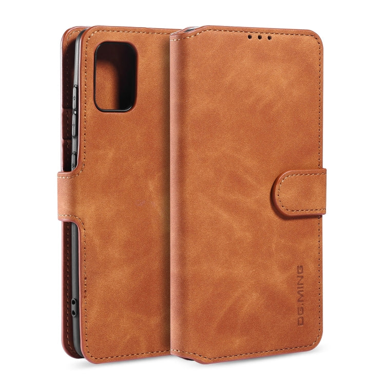 DG.MING Retro Oil Side Horizontal Flip Case with Holder & Card Slots & Wallet, For Samsung Galaxy A21s, For Samsung Galaxy A41 (EU Version), For Samsung Galaxy A51 5G