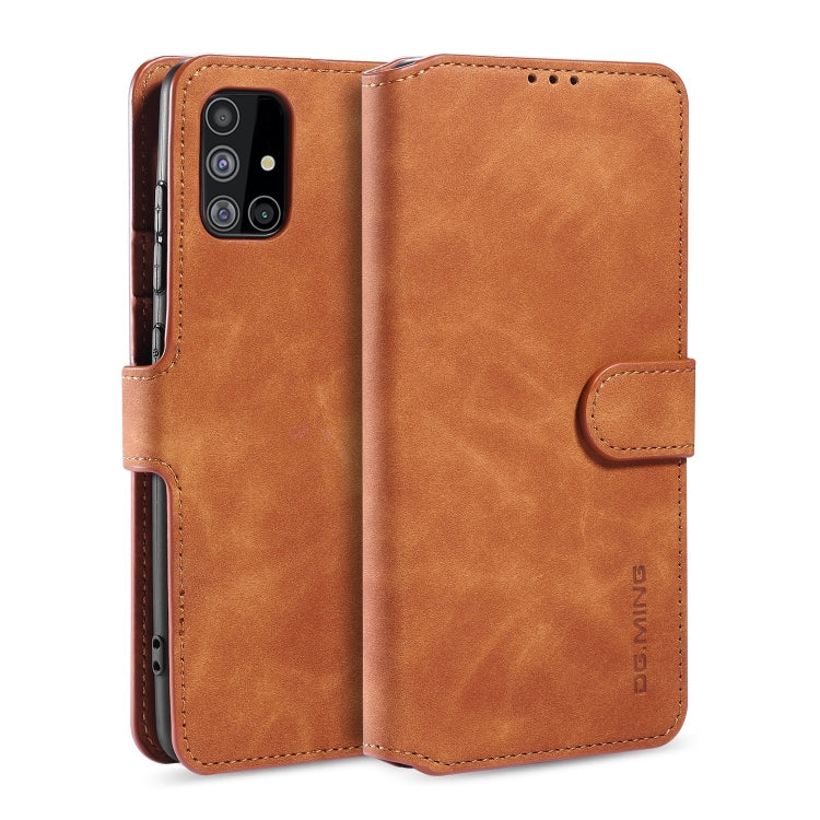 DG.MING Retro Oil Side Horizontal Flip Case with Holder & Card Slots & Wallet, For Samsung Galaxy A21s, For Samsung Galaxy A41 (EU Version), For Samsung Galaxy A51 5G