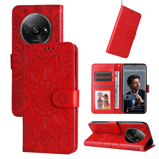 Embossed Sunflower Leather Phone Case