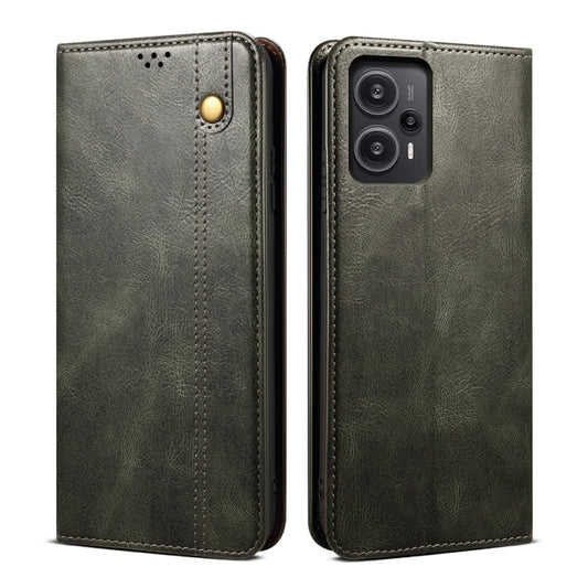 Oil Wax Crazy Horse Texture Flip Leather Phone Case