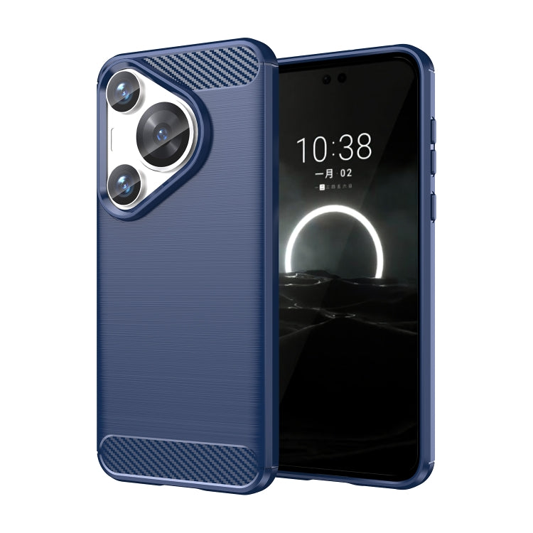 Brushed Texture Carbon Fiber TPU Phone Case, For Huawei Mate 70 Pro / 70 Pro+, For Huawei Mate 70, For Huawei Pura 70 Pro / Pura 70 Pro+, For Huawei Pura 70 Ultra, For Huawei nova Y72, For Huawei nova 12 Ultra, For Huawei Enjoy 70, For Huawei nova 12 P...