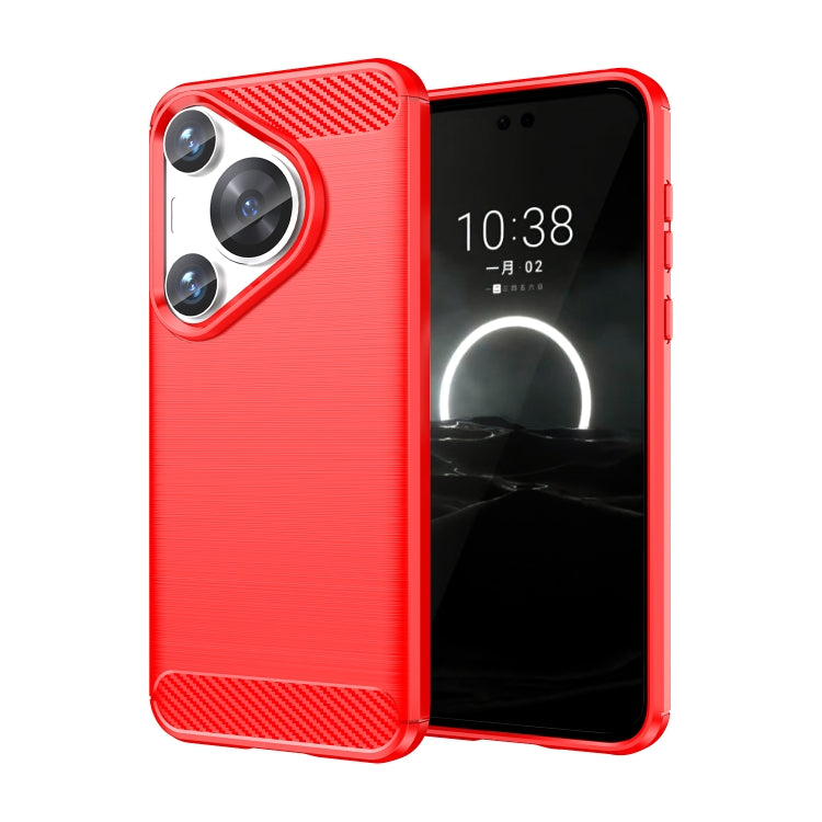 Brushed Texture Carbon Fiber TPU Phone Case, For Huawei Mate 70 Pro / 70 Pro+, For Huawei Mate 70, For Huawei Pura 70 Pro / Pura 70 Pro+, For Huawei Pura 70 Ultra, For Huawei nova Y72, For Huawei nova 12 Ultra, For Huawei Enjoy 70, For Huawei nova 12 P...