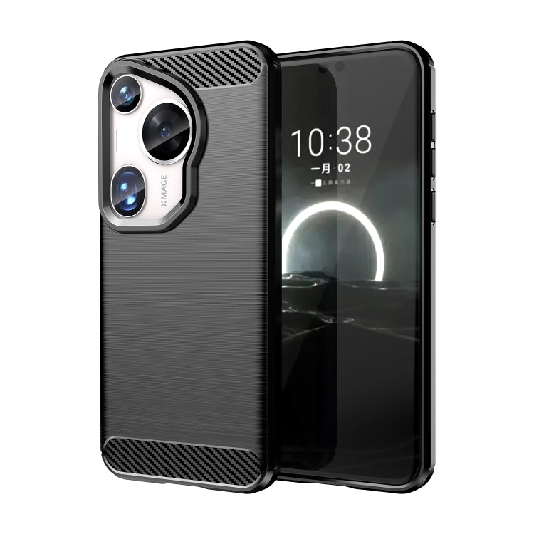 Brushed Texture Carbon Fiber TPU Phone Case, For Huawei Mate 70 Pro / 70 Pro+, For Huawei Mate 70, For Huawei Pura 70 Pro / Pura 70 Pro+, For Huawei Pura 70 Ultra, For Huawei nova Y72, For Huawei nova 12 Ultra, For Huawei Enjoy 70, For Huawei nova 12 P...