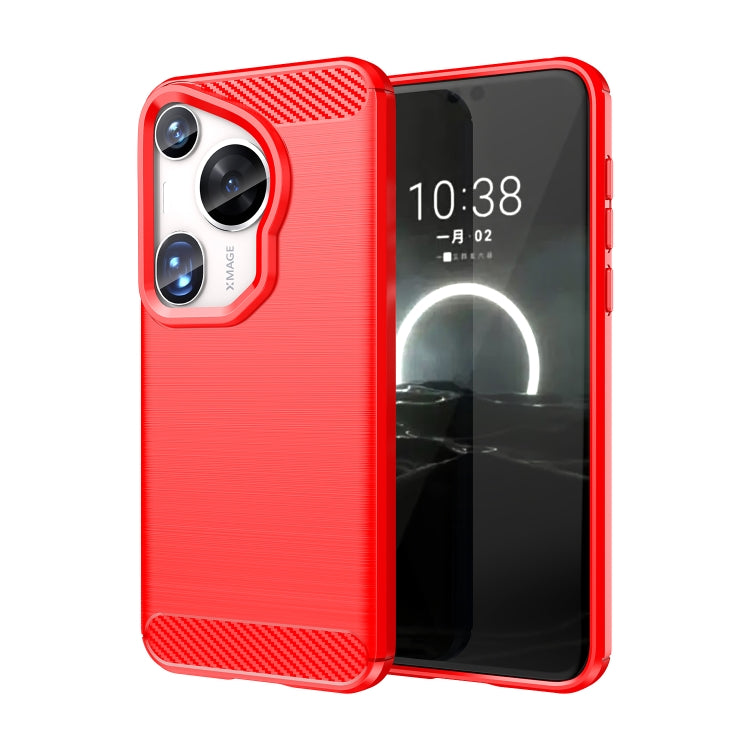 Brushed Texture Carbon Fiber TPU Phone Case, For Huawei Mate 70 Pro / 70 Pro+, For Huawei Mate 70, For Huawei Pura 70 Pro / Pura 70 Pro+, For Huawei Pura 70 Ultra, For Huawei nova Y72, For Huawei nova 12 Ultra, For Huawei Enjoy 70, For Huawei nova 12 P...