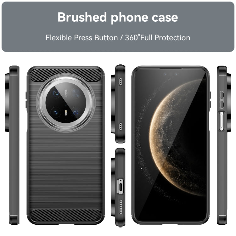 Brushed Texture Carbon Fiber TPU Phone Case, For Huawei Mate 70 Pro / 70 Pro+, For Huawei Mate 70, For Huawei Pura 70 Pro / Pura 70 Pro+, For Huawei Pura 70 Ultra, For Huawei nova Y72, For Huawei nova 12 Ultra, For Huawei Enjoy 70, For Huawei nova 12 P...