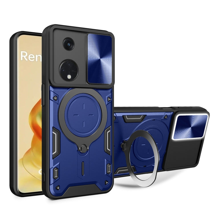 CD Texture Sliding Camshield Magnetic Holder Phone Case, For OPPO Find X8, For OPPO A3x 5G India / A3x 4G, For OPPO Reno12 F 5G Global, For OPPO A3 Pro 5G India, For OPPO Reno12 Pro 5G Global, For OPPO Reno12 5G Global, For OPPO Reno11 F 5G Global�����...