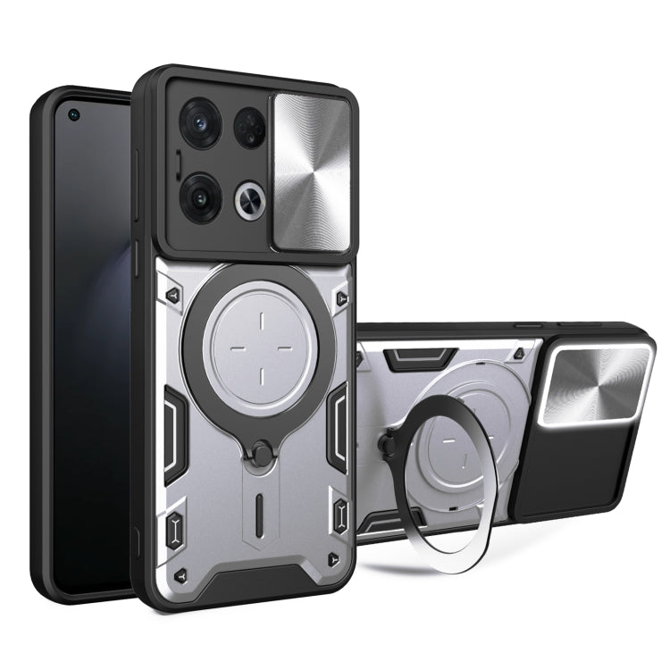 CD Texture Sliding Camshield Magnetic Holder Phone Case, For OPPO A17 4G, For OPPO Reno8 Pro 5G, For OPPO Reno8 5G, For OPPO Reno7 4G / F21 Pro 4G, For OPPO Reno7 5G, For OPPO Reno 6 4G, For OPPO A15 / A15s / A35 2021, For OPPO A53 4G������������������...