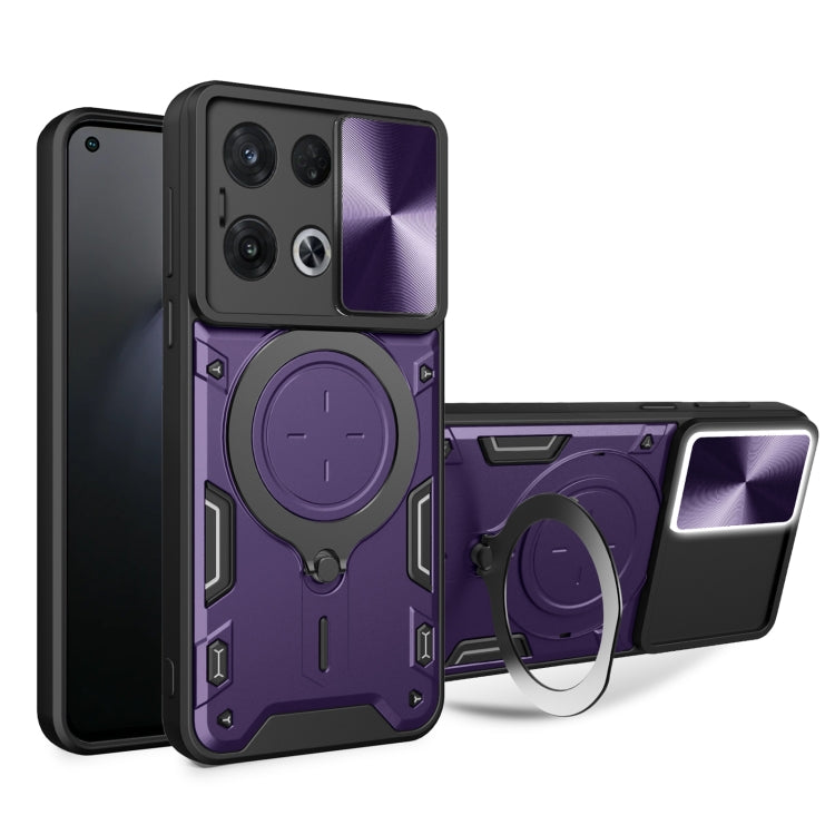 CD Texture Sliding Camshield Magnetic Holder Phone Case, For OPPO A17 4G, For OPPO Reno8 Pro 5G, For OPPO Reno8 5G, For OPPO Reno7 4G / F21 Pro 4G, For OPPO Reno7 5G, For OPPO Reno 6 4G, For OPPO A15 / A15s / A35 2021, For OPPO A53 4G������������������...
