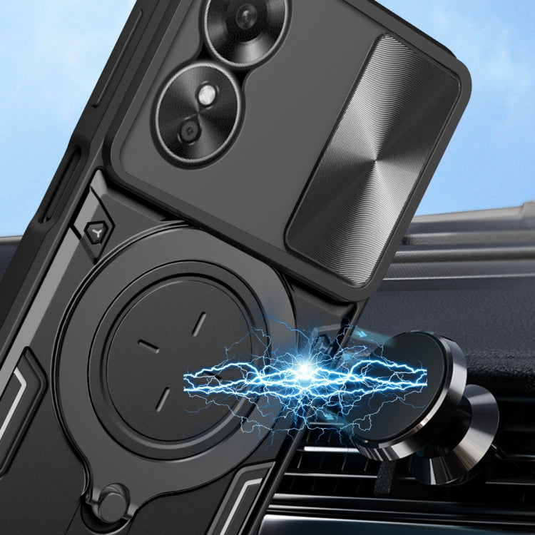 CD Texture Sliding Camshield Magnetic Holder Phone Case, For OPPO A17 4G, For OPPO Reno8 Pro 5G, For OPPO Reno8 5G, For OPPO Reno7 4G / F21 Pro 4G, For OPPO Reno7 5G, For OPPO Reno 6 4G, For OPPO A15 / A15s / A35 2021, For OPPO A53 4G������������������...