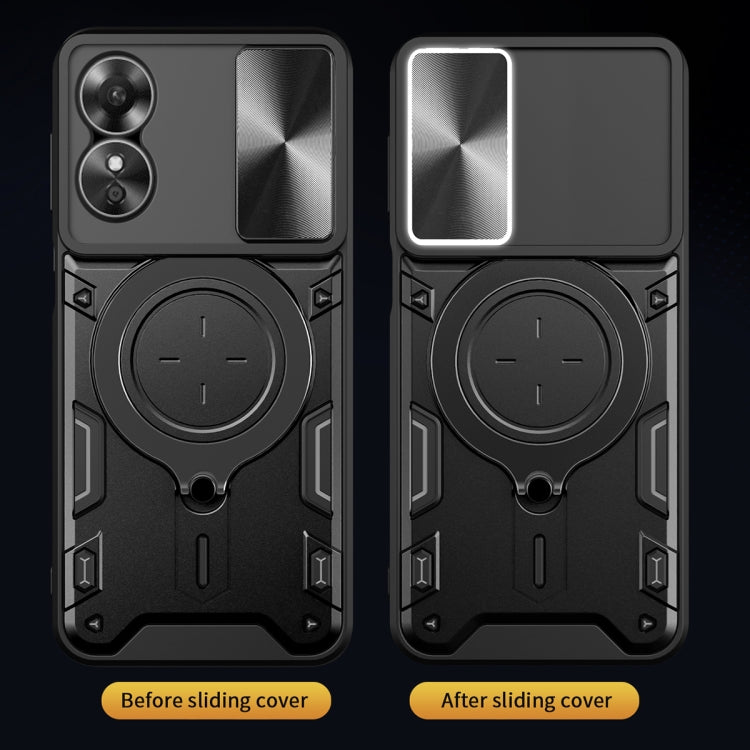 CD Texture Sliding Camshield Magnetic Holder Phone Case, For OPPO A17 4G, For OPPO Reno8 Pro 5G, For OPPO Reno8 5G, For OPPO Reno7 4G / F21 Pro 4G, For OPPO Reno7 5G, For OPPO Reno 6 4G, For OPPO A15 / A15s / A35 2021, For OPPO A53 4G������������������...