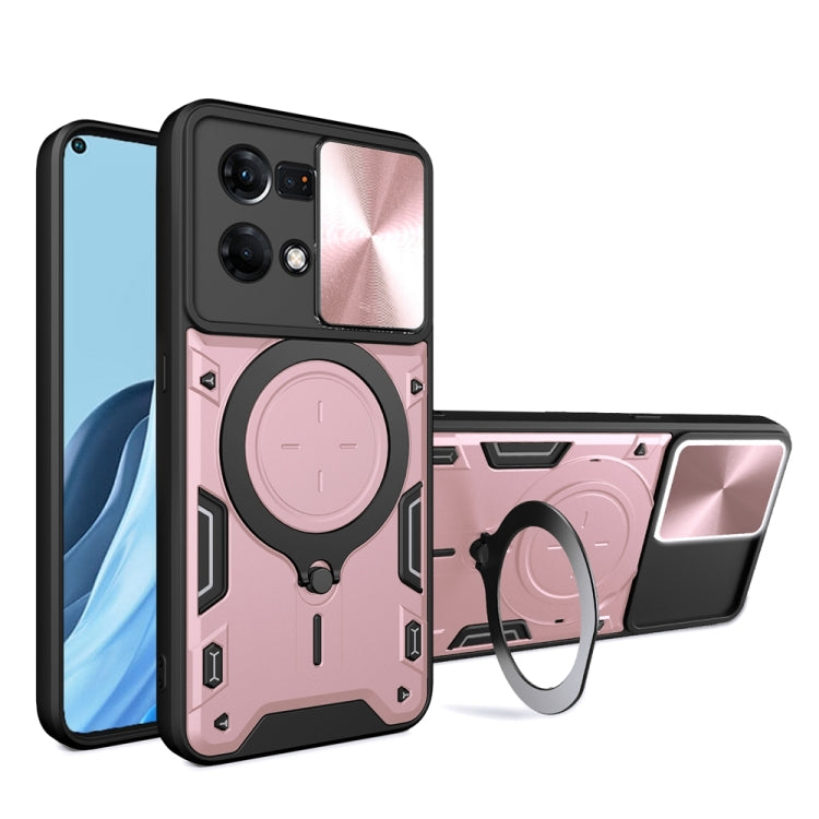 CD Texture Sliding Camshield Magnetic Holder Phone Case, For OPPO A17 4G, For OPPO Reno8 Pro 5G, For OPPO Reno8 5G, For OPPO Reno7 4G / F21 Pro 4G, For OPPO Reno7 5G, For OPPO Reno 6 4G, For OPPO A15 / A15s / A35 2021, For OPPO A53 4G������������������...