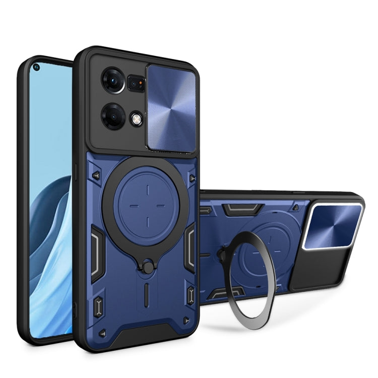 CD Texture Sliding Camshield Magnetic Holder Phone Case, For OPPO A17 4G, For OPPO Reno8 Pro 5G, For OPPO Reno8 5G, For OPPO Reno7 4G / F21 Pro 4G, For OPPO Reno7 5G, For OPPO Reno 6 4G, For OPPO A15 / A15s / A35 2021, For OPPO A53 4G������������������...