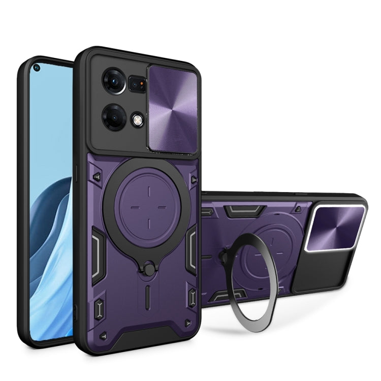 CD Texture Sliding Camshield Magnetic Holder Phone Case, For OPPO A17 4G, For OPPO Reno8 Pro 5G, For OPPO Reno8 5G, For OPPO Reno7 4G / F21 Pro 4G, For OPPO Reno7 5G, For OPPO Reno 6 4G, For OPPO A15 / A15s / A35 2021, For OPPO A53 4G������������������...