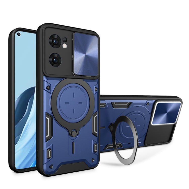CD Texture Sliding Camshield Magnetic Holder Phone Case, For OPPO A17 4G, For OPPO Reno8 Pro 5G, For OPPO Reno8 5G, For OPPO Reno7 4G / F21 Pro 4G, For OPPO Reno7 5G, For OPPO Reno 6 4G, For OPPO A15 / A15s / A35 2021, For OPPO A53 4G������������������...