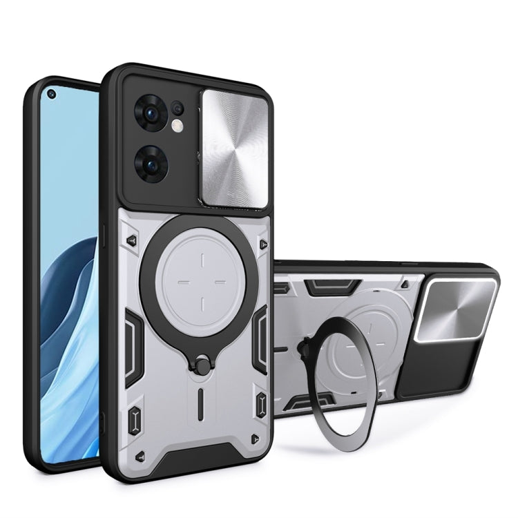 CD Texture Sliding Camshield Magnetic Holder Phone Case, For OPPO A17 4G, For OPPO Reno8 Pro 5G, For OPPO Reno8 5G, For OPPO Reno7 4G / F21 Pro 4G, For OPPO Reno7 5G, For OPPO Reno 6 4G, For OPPO A15 / A15s / A35 2021, For OPPO A53 4G������������������...