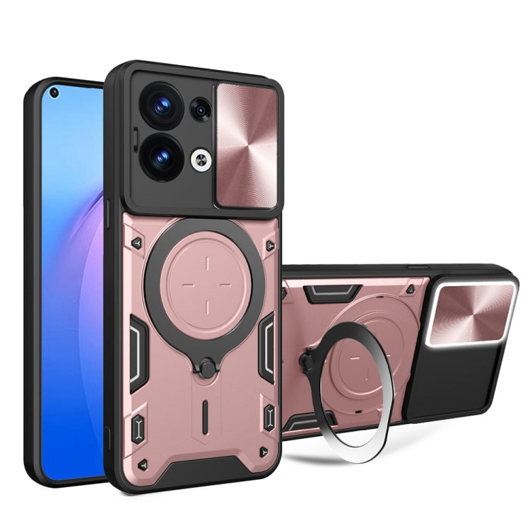 CD Texture Sliding Camshield Magnetic Holder Phone Case, For OPPO A17 4G, For OPPO Reno8 Pro 5G, For OPPO Reno8 5G, For OPPO Reno7 4G / F21 Pro 4G, For OPPO Reno7 5G, For OPPO Reno 6 4G, For OPPO A15 / A15s / A35 2021, For OPPO A53 4G������������������...