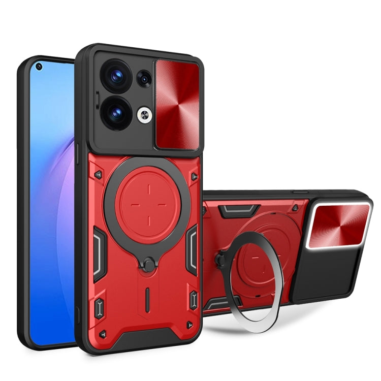 CD Texture Sliding Camshield Magnetic Holder Phone Case, For OPPO A17 4G, For OPPO Reno8 Pro 5G, For OPPO Reno8 5G, For OPPO Reno7 4G / F21 Pro 4G, For OPPO Reno7 5G, For OPPO Reno 6 4G, For OPPO A15 / A15s / A35 2021, For OPPO A53 4G������������������...