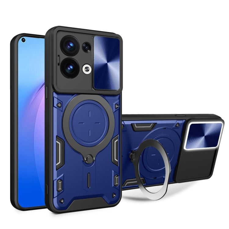 CD Texture Sliding Camshield Magnetic Holder Phone Case, For OPPO A17 4G, For OPPO Reno8 Pro 5G, For OPPO Reno8 5G, For OPPO Reno7 4G / F21 Pro 4G, For OPPO Reno7 5G, For OPPO Reno 6 4G, For OPPO A15 / A15s / A35 2021, For OPPO A53 4G������������������...