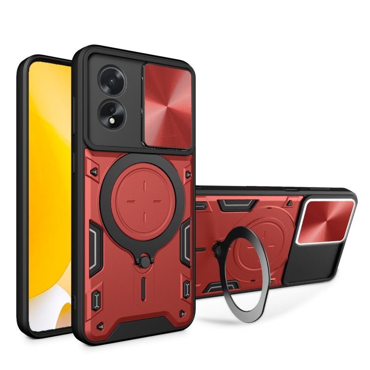 CD Texture Sliding Camshield Magnetic Holder Phone Case, For OPPO Find X8, For OPPO A3x 5G India / A3x 4G, For OPPO Reno12 F 5G Global, For OPPO A3 Pro 5G India, For OPPO Reno12 Pro 5G Global, For OPPO Reno12 5G Global, For OPPO Reno11 F 5G Global�����...