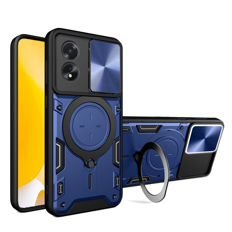 CD Texture Sliding Camshield Magnetic Holder Phone Case, For OPPO Find X8, For OPPO A3x 5G India / A3x 4G, For OPPO Reno12 F 5G Global, For OPPO A3 Pro 5G India, For OPPO Reno12 Pro 5G Global, For OPPO Reno12 5G Global, For OPPO Reno11 F 5G Global�����...