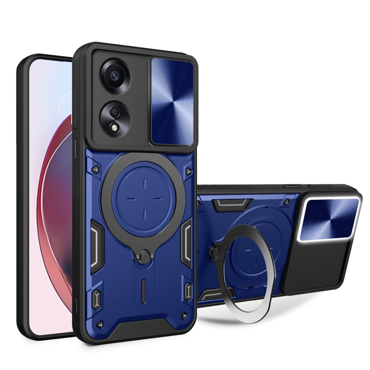 CD Texture Sliding Camshield Magnetic Holder Phone Case, For OPPO Find X8, For OPPO A3x 5G India / A3x 4G, For OPPO Reno12 F 5G Global, For OPPO A3 Pro 5G India, For OPPO Reno12 Pro 5G Global, For OPPO Reno12 5G Global, For OPPO Reno11 F 5G Global�����...