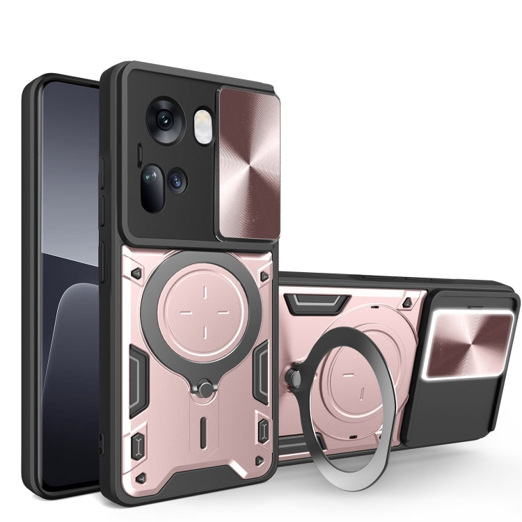 CD Texture Sliding Camshield Magnetic Holder Phone Case, For OPPO Find X8, For OPPO A3x 5G India / A3x 4G, For OPPO Reno12 F 5G Global, For OPPO A3 Pro 5G India, For OPPO Reno12 Pro 5G Global, For OPPO Reno12 5G Global, For OPPO Reno11 F 5G Global�����...