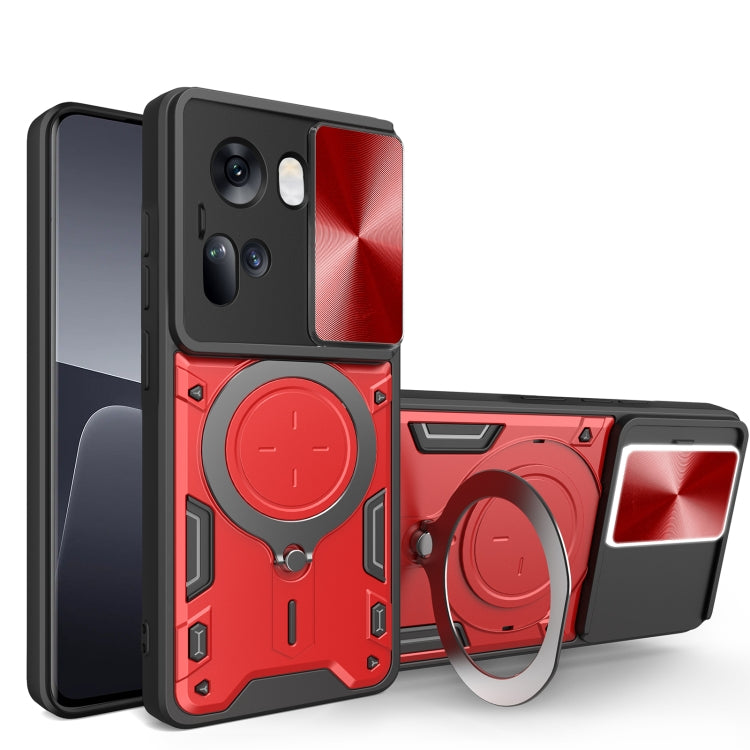 CD Texture Sliding Camshield Magnetic Holder Phone Case, For OPPO Find X8, For OPPO A3x 5G India / A3x 4G, For OPPO Reno12 F 5G Global, For OPPO A3 Pro 5G India, For OPPO Reno12 Pro 5G Global, For OPPO Reno12 5G Global, For OPPO Reno11 F 5G Global�����...