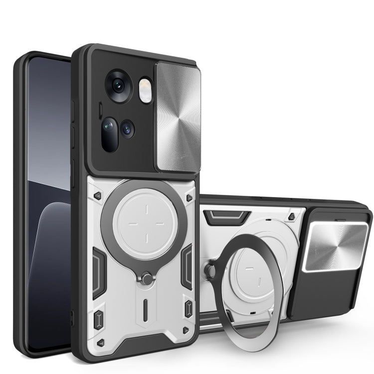 CD Texture Sliding Camshield Magnetic Holder Phone Case, For OPPO Find X8, For OPPO A3x 5G India / A3x 4G, For OPPO Reno12 F 5G Global, For OPPO A3 Pro 5G India, For OPPO Reno12 Pro 5G Global, For OPPO Reno12 5G Global, For OPPO Reno11 F 5G Global�����...