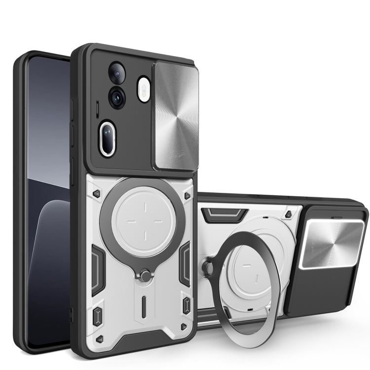 CD Texture Sliding Camshield Magnetic Holder Phone Case, For OPPO Find X8, For OPPO A3x 5G India / A3x 4G, For OPPO Reno12 F 5G Global, For OPPO A3 Pro 5G India, For OPPO Reno12 Pro 5G Global, For OPPO Reno12 5G Global, For OPPO Reno11 F 5G Global�����...