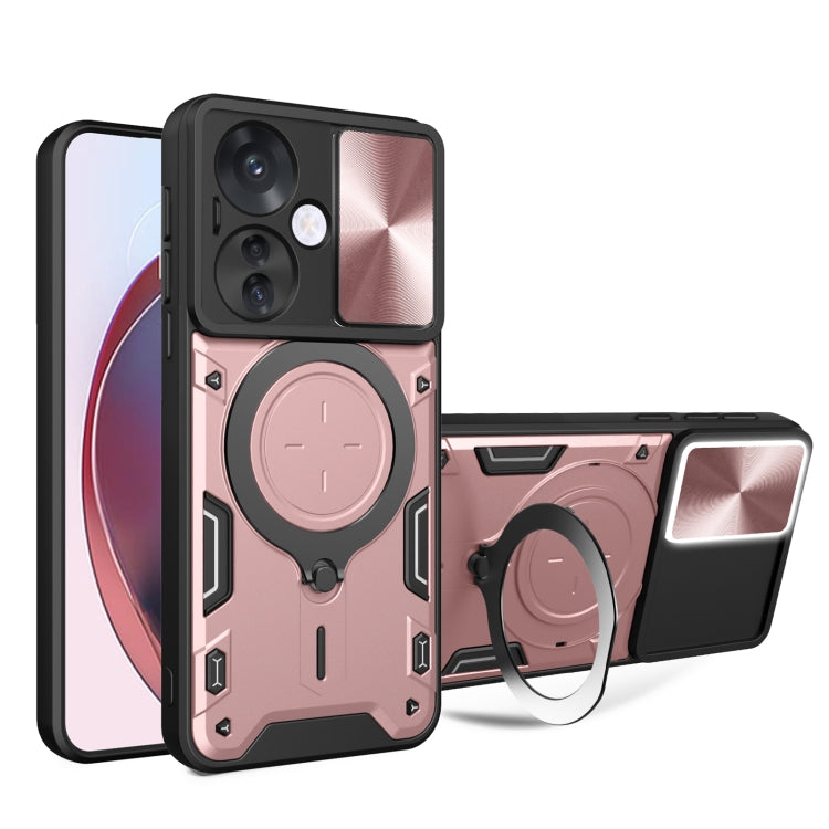 CD Texture Sliding Camshield Magnetic Holder Phone Case, For OPPO Find X8, For OPPO A3x 5G India / A3x 4G, For OPPO Reno12 F 5G Global, For OPPO A3 Pro 5G India, For OPPO Reno12 Pro 5G Global, For OPPO Reno12 5G Global, For OPPO Reno11 F 5G Global�����...