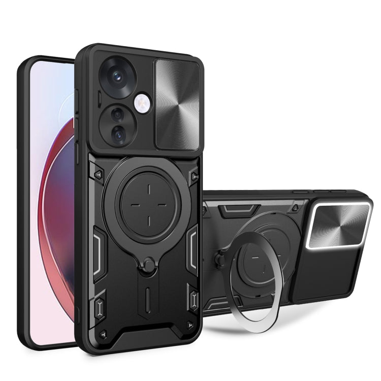 CD Texture Sliding Camshield Magnetic Holder Phone Case, For OPPO Find X8, For OPPO A3x 5G India / A3x 4G, For OPPO Reno12 F 5G Global, For OPPO A3 Pro 5G India, For OPPO Reno12 Pro 5G Global, For OPPO Reno12 5G Global, For OPPO Reno11 F 5G Global�����...