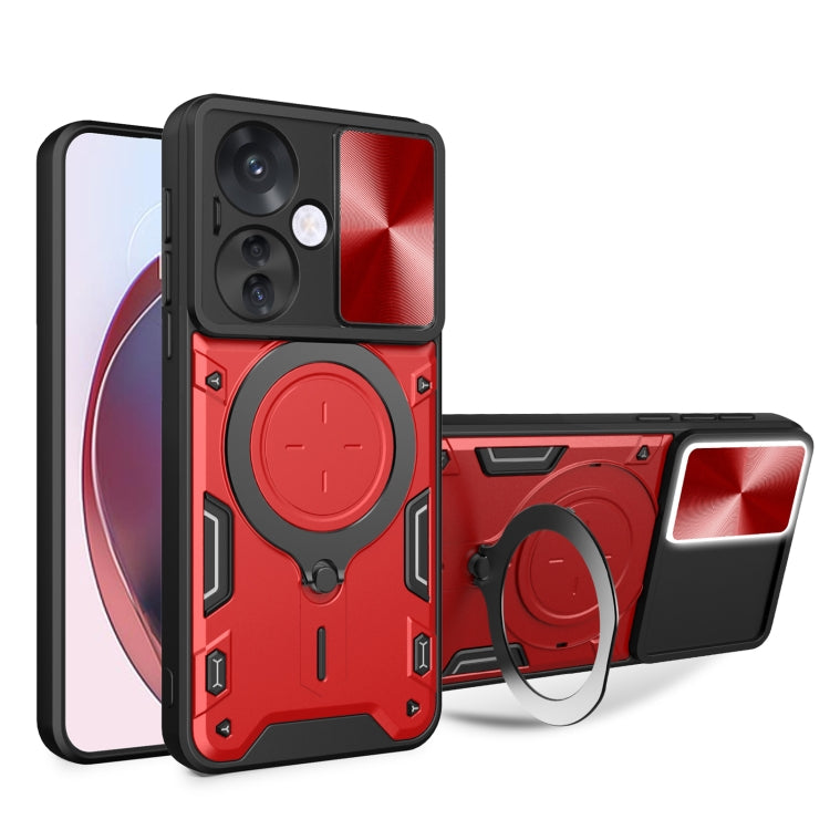 CD Texture Sliding Camshield Magnetic Holder Phone Case, For OPPO Find X8, For OPPO A3x 5G India / A3x 4G, For OPPO Reno12 F 5G Global, For OPPO A3 Pro 5G India, For OPPO Reno12 Pro 5G Global, For OPPO Reno12 5G Global, For OPPO Reno11 F 5G Global�����...