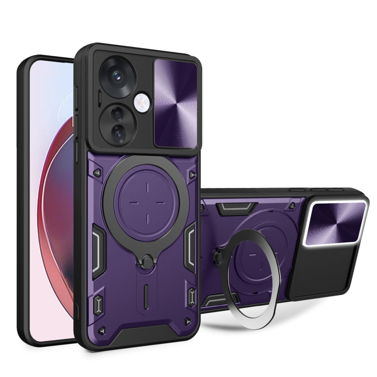 CD Texture Sliding Camshield Magnetic Holder Phone Case, For OPPO Find X8, For OPPO A3x 5G India / A3x 4G, For OPPO Reno12 F 5G Global, For OPPO A3 Pro 5G India, For OPPO Reno12 Pro 5G Global, For OPPO Reno12 5G Global, For OPPO Reno11 F 5G Global�����...