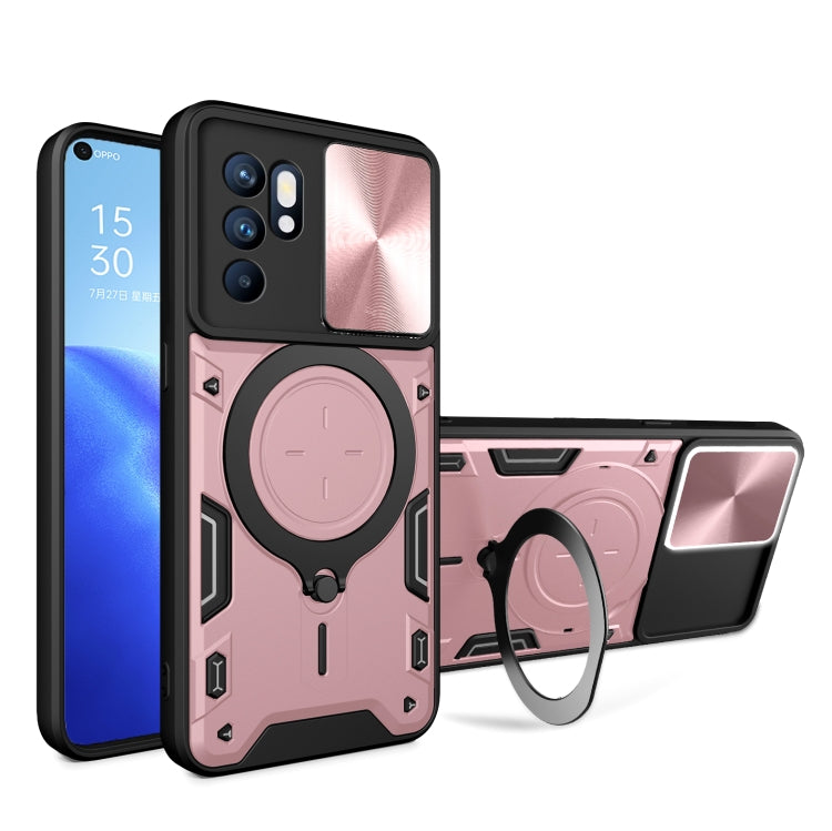 CD Texture Sliding Camshield Magnetic Holder Phone Case, For OPPO A17 4G, For OPPO Reno8 Pro 5G, For OPPO Reno8 5G, For OPPO Reno7 4G / F21 Pro 4G, For OPPO Reno7 5G, For OPPO Reno 6 4G, For OPPO A15 / A15s / A35 2021, For OPPO A53 4G������������������...