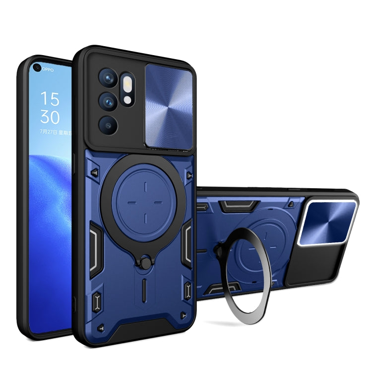 CD Texture Sliding Camshield Magnetic Holder Phone Case, For OPPO A17 4G, For OPPO Reno8 Pro 5G, For OPPO Reno8 5G, For OPPO Reno7 4G / F21 Pro 4G, For OPPO Reno7 5G, For OPPO Reno 6 4G, For OPPO A15 / A15s / A35 2021, For OPPO A53 4G������������������...