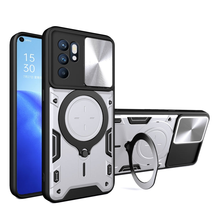 CD Texture Sliding Camshield Magnetic Holder Phone Case, For OPPO A17 4G, For OPPO Reno8 Pro 5G, For OPPO Reno8 5G, For OPPO Reno7 4G / F21 Pro 4G, For OPPO Reno7 5G, For OPPO Reno 6 4G, For OPPO A15 / A15s / A35 2021, For OPPO A53 4G������������������...