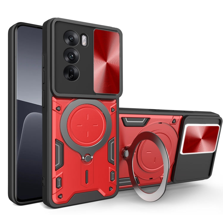 CD Texture Sliding Camshield Magnetic Holder Phone Case, For OPPO Find X8, For OPPO A3x 5G India / A3x 4G, For OPPO Reno12 F 5G Global, For OPPO A3 Pro 5G India, For OPPO Reno12 Pro 5G Global, For OPPO Reno12 5G Global, For OPPO Reno11 F 5G Global�����...