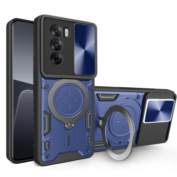 CD Texture Sliding Camshield Magnetic Holder Phone Case, For OPPO Find X8, For OPPO A3x 5G India / A3x 4G, For OPPO Reno12 F 5G Global, For OPPO A3 Pro 5G India, For OPPO Reno12 Pro 5G Global, For OPPO Reno12 5G Global, For OPPO Reno11 F 5G Global�����...