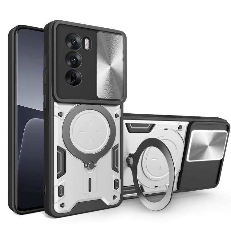CD Texture Sliding Camshield Magnetic Holder Phone Case, For OPPO Find X8, For OPPO A3x 5G India / A3x 4G, For OPPO Reno12 F 5G Global, For OPPO A3 Pro 5G India, For OPPO Reno12 Pro 5G Global, For OPPO Reno12 5G Global, For OPPO Reno11 F 5G Global�����...