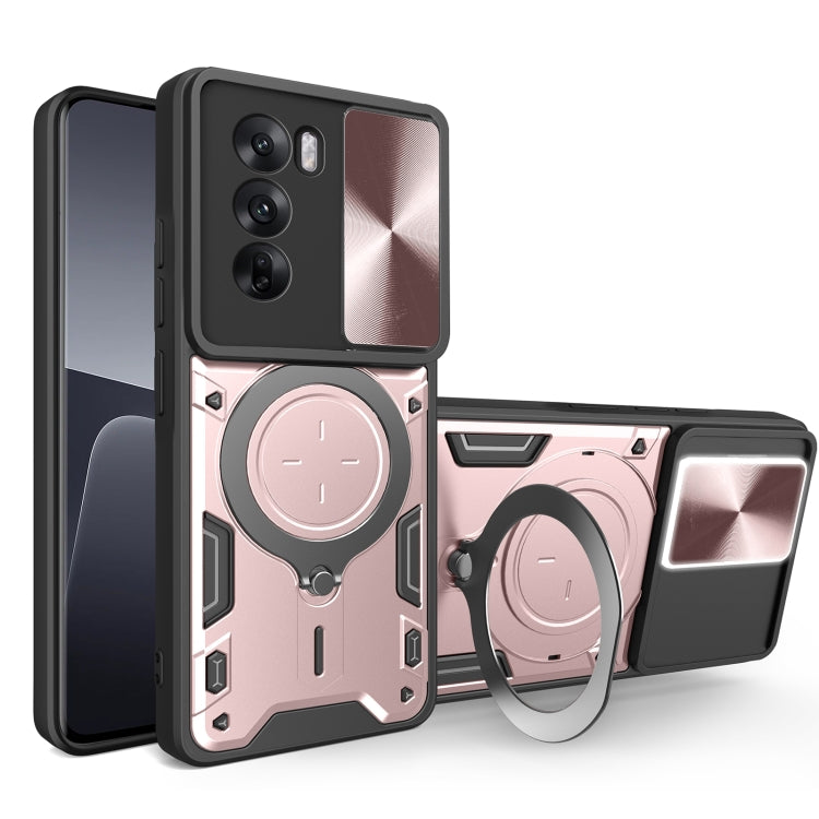CD Texture Sliding Camshield Magnetic Holder Phone Case, For OPPO Find X8, For OPPO A3x 5G India / A3x 4G, For OPPO Reno12 F 5G Global, For OPPO A3 Pro 5G India, For OPPO Reno12 Pro 5G Global, For OPPO Reno12 5G Global, For OPPO Reno11 F 5G Global�����...