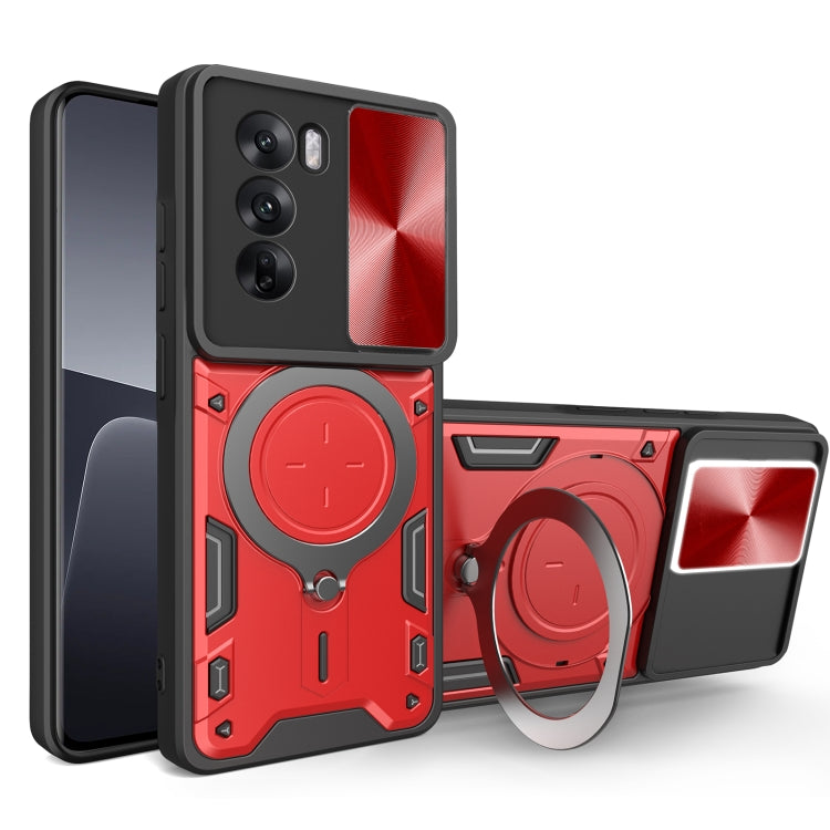 CD Texture Sliding Camshield Magnetic Holder Phone Case, For OPPO Find X8, For OPPO A3x 5G India / A3x 4G, For OPPO Reno12 F 5G Global, For OPPO A3 Pro 5G India, For OPPO Reno12 Pro 5G Global, For OPPO Reno12 5G Global, For OPPO Reno11 F 5G Global�����...