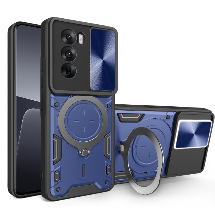 CD Texture Sliding Camshield Magnetic Holder Phone Case, For OPPO Find X8, For OPPO A3x 5G India / A3x 4G, For OPPO Reno12 F 5G Global, For OPPO A3 Pro 5G India, For OPPO Reno12 Pro 5G Global, For OPPO Reno12 5G Global, For OPPO Reno11 F 5G Global�����...