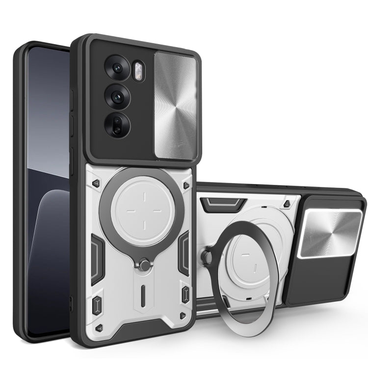 CD Texture Sliding Camshield Magnetic Holder Phone Case, For OPPO Find X8, For OPPO A3x 5G India / A3x 4G, For OPPO Reno12 F 5G Global, For OPPO A3 Pro 5G India, For OPPO Reno12 Pro 5G Global, For OPPO Reno12 5G Global, For OPPO Reno11 F 5G Global�����...