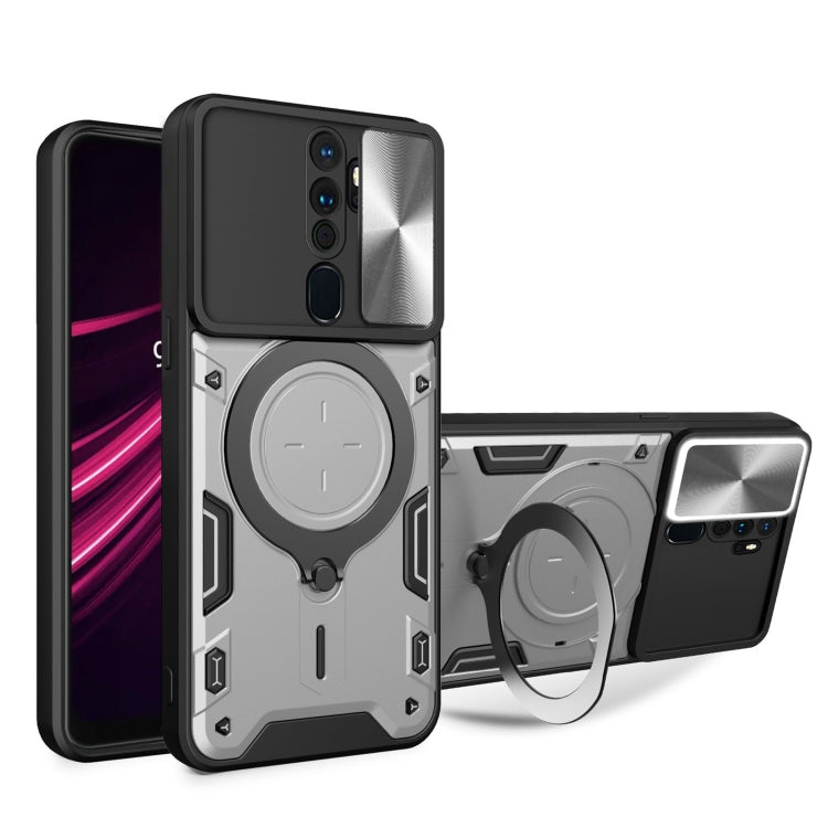 CD Texture Sliding Camshield Magnetic Holder Phone Case, For OPPO A17 4G, For OPPO Reno8 Pro 5G, For OPPO Reno8 5G, For OPPO Reno7 4G / F21 Pro 4G, For OPPO Reno7 5G, For OPPO Reno 6 4G, For OPPO A15 / A15s / A35 2021, For OPPO A53 4G������������������...