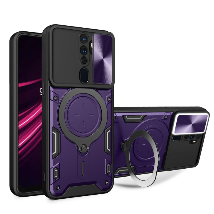 CD Texture Sliding Camshield Magnetic Holder Phone Case, For OPPO A17 4G, For OPPO Reno8 Pro 5G, For OPPO Reno8 5G, For OPPO Reno7 4G / F21 Pro 4G, For OPPO Reno7 5G, For OPPO Reno 6 4G, For OPPO A15 / A15s / A35 2021, For OPPO A53 4G������������������...