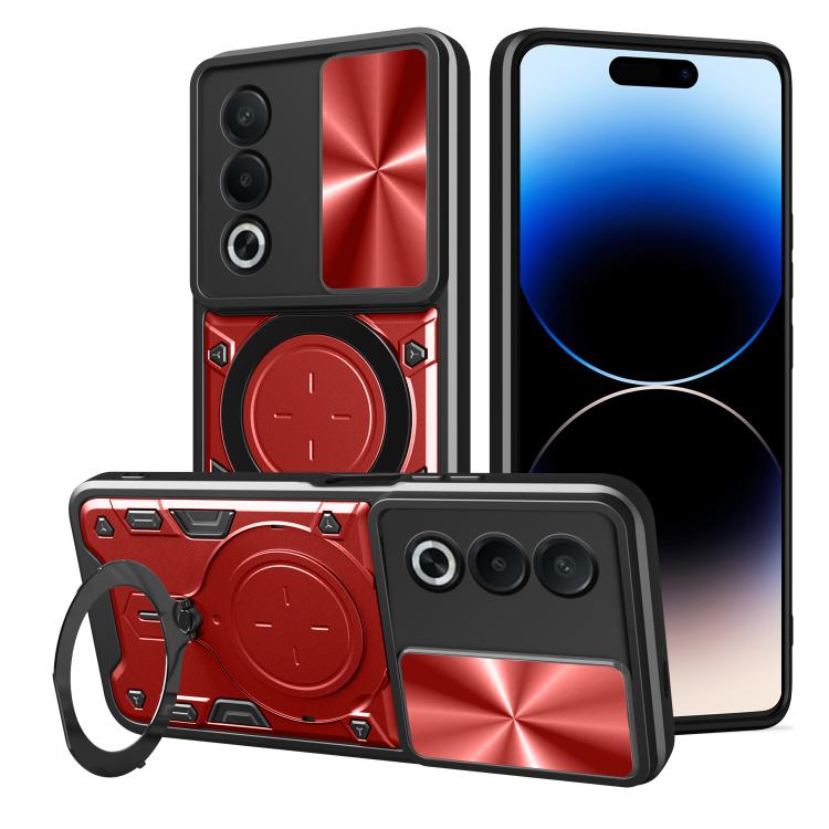 CD Texture Sliding Camshield Magnetic Holder Phone Case, For OPPO Find X8, For OPPO A3x 5G India / A3x 4G, For OPPO Reno12 F 5G Global, For OPPO A3 Pro 5G India, For OPPO Reno12 Pro 5G Global, For OPPO Reno12 5G Global, For OPPO Reno11 F 5G Global�����...