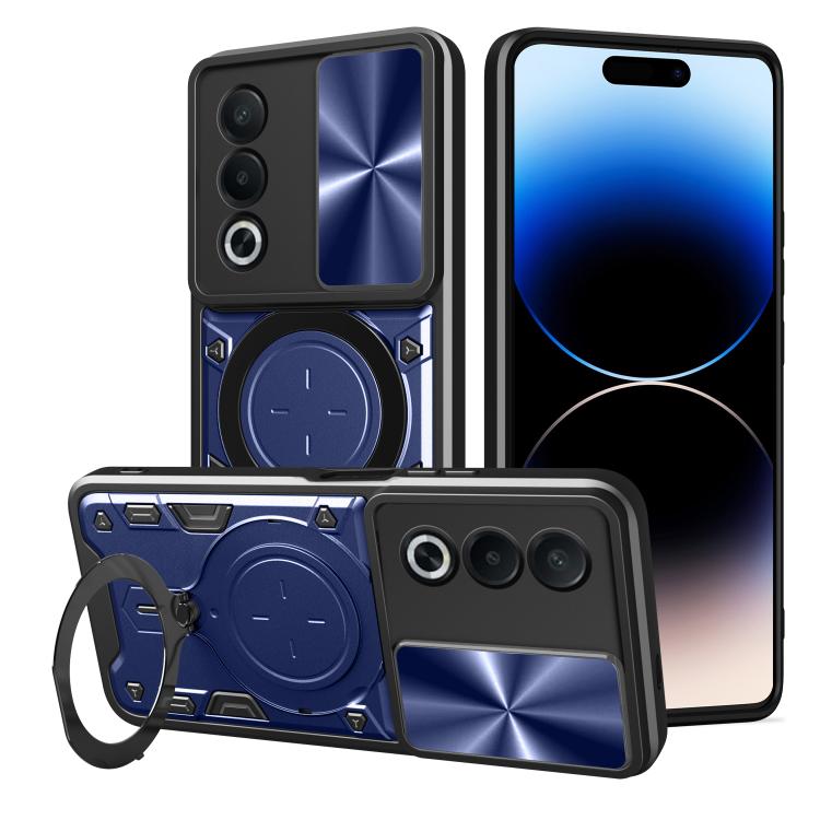 CD Texture Sliding Camshield Magnetic Holder Phone Case, For OPPO Find X8, For OPPO A3x 5G India / A3x 4G, For OPPO Reno12 F 5G Global, For OPPO A3 Pro 5G India, For OPPO Reno12 Pro 5G Global, For OPPO Reno12 5G Global, For OPPO Reno11 F 5G Global�����...
